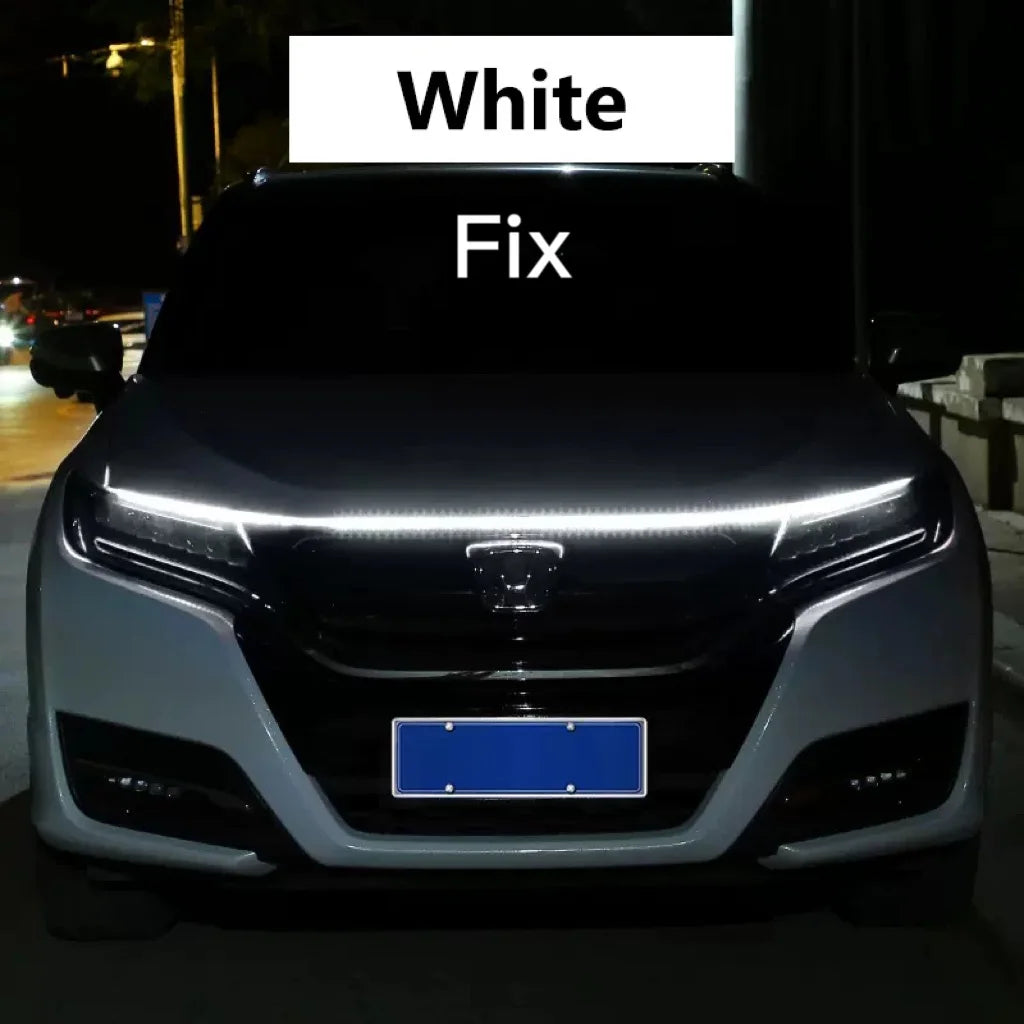 RXZ LED Car Hood Running Light - 12V Dynamic Scan DRL Decorative Ambient Lamp