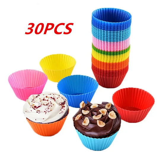 Reusable Silicone Round Cake & Cupcake Mold – DIY Baking Tool for Muffins, Weddings & Birthday Decorations
