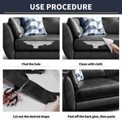 Self-Adhesive Leather Repair Patch Tape - DIY Fix for Sofas, Car Seats, Bags & Home Furniture