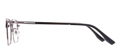 Comfortable Rectangular Men’s Business Glasses – Full Rim Browline Metal Frame for Optical Prescription Lenses