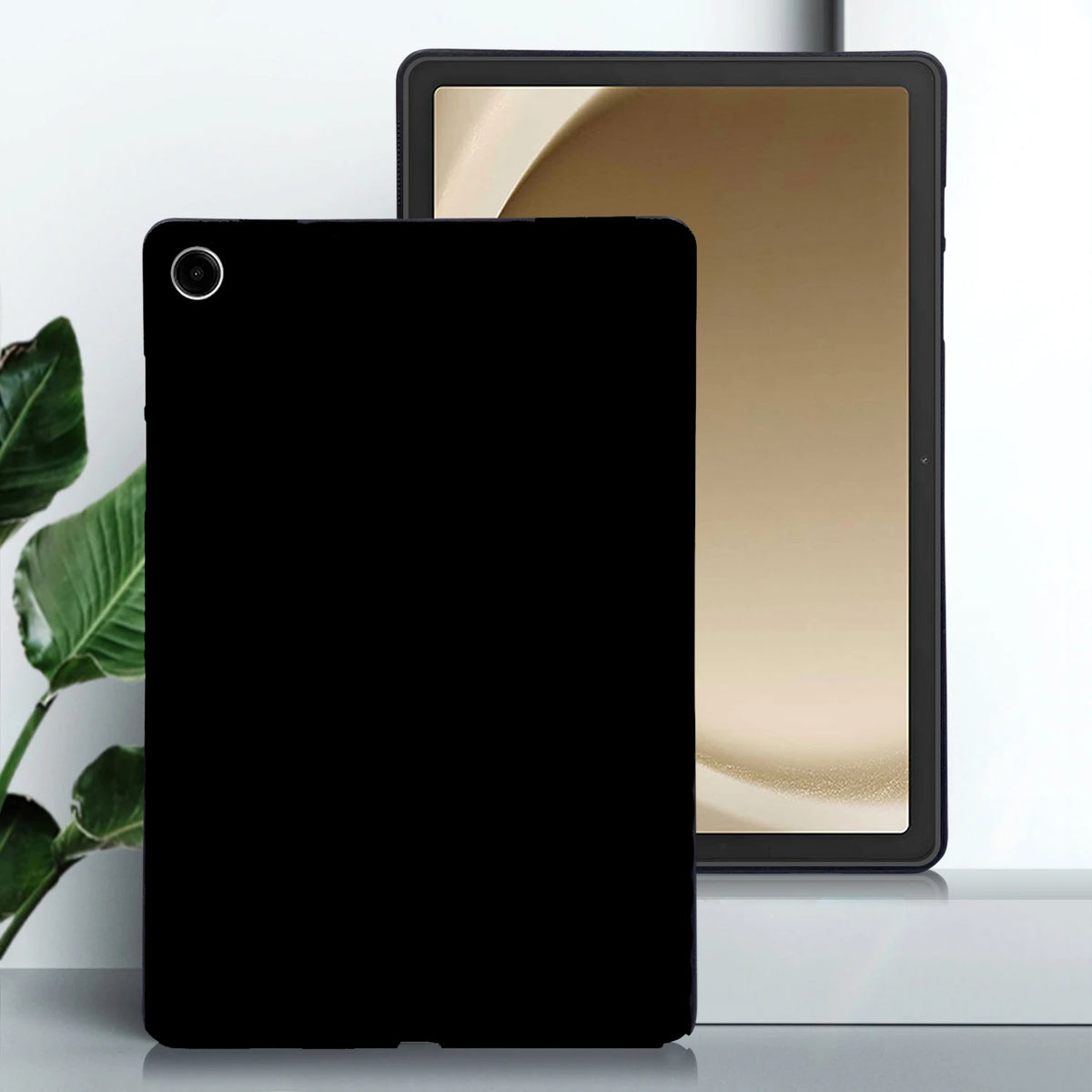 Black Silicone Samsung Galaxy Tab Case - Soft TPU Protective Cover for Tab A11, A9+, A8, S10, S11 and S14 Ultra