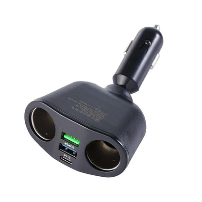 PD QC3.0 Dual USB Car Charger - 120W 12V/24V Cigarette Lighter Splitter for Phone, DVR and Dashcam