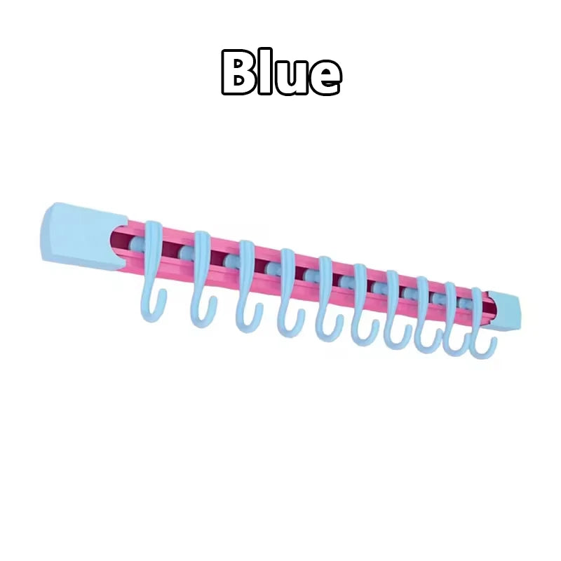 Non-Perforated Sliding Rail Hooks – Universal Kitchen & Door Storage Hooks for Household Shelves