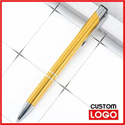 50PCS Custom Metal Ballpoint Pens — Personalized Engraved Logo Advertising Pen, Ideal Gift and Promotional Item
