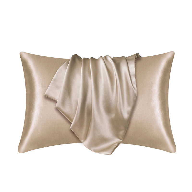 Silk Satin Pillowcase — Hair & Beauty Friendly Pillow Cover, Comfortable Home Decor for Standard/Queen, 1PC