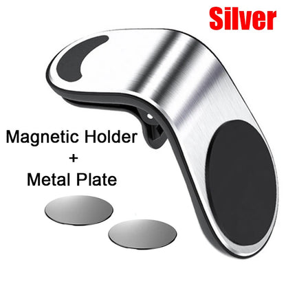 Magnetic Car Phone Holder - Air Vent Mount GPS Smartphone Stand for iPhone Samsung & Xiaomi