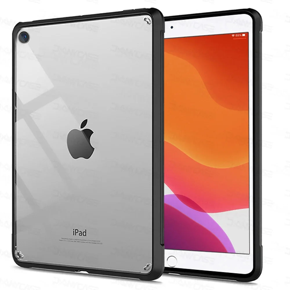 Transparent Silicone Case for iPad Pro 11, 10.2 9/8/7 Gen, 9.7 5/6 Gen, Air 4/5 10.9, Mini 4/5/6