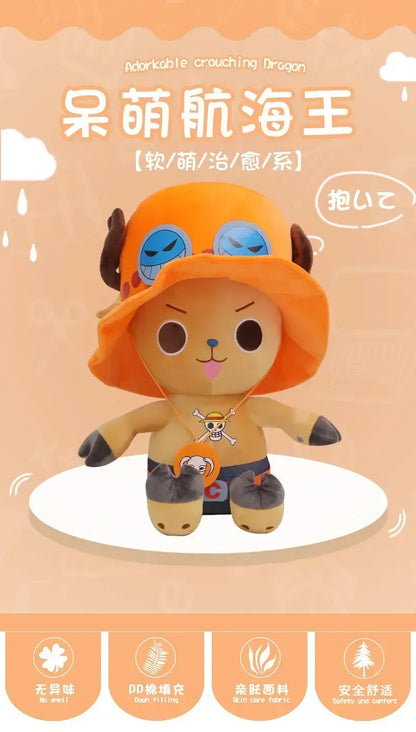 35-70cm One Piece Tony Tony Chopper Plush Doll – Soft Anime Figure, Bedroom Decoration, Sleeping Pillow & Kids Xmas Gift Toy