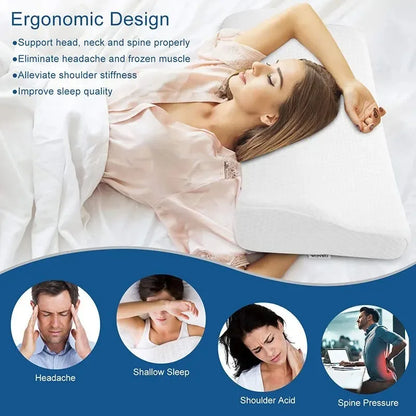 Memory Foam Orthopedic Pillow – Butterfly-Shaped Neck Protection with Slow Rebound for Cervical Health
