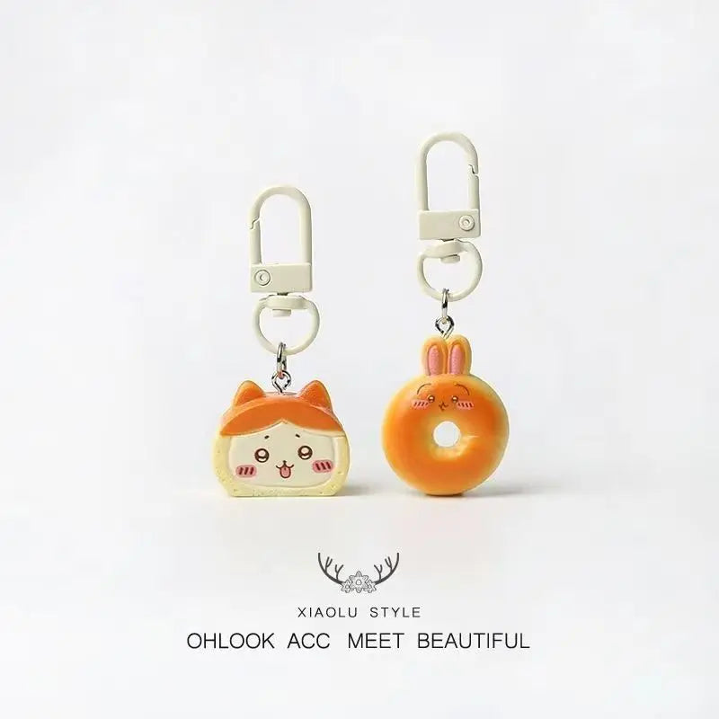 Chikawa Dessert Bread Keychain – Hachiware Usagi Rabbit Cute Foodie Backpack Pendant Accessory