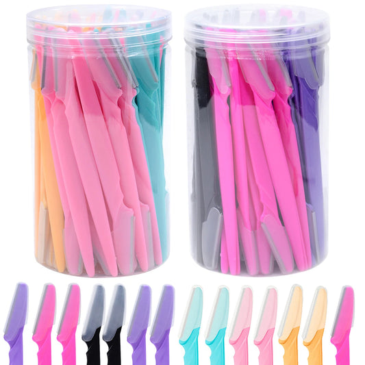 10/30/40PCS Eyebrow & Facial Razor for Women – Multipurpose Dermaplaning Exfoliating Tool with Precision Safety Cover, Beauty Grooming