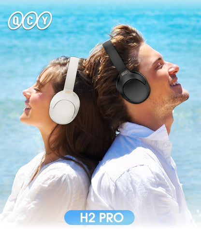 QCY H2 Pro Wireless Headphones - Bluetooth 5.3, HIFI 3D Stereo, BASS Mode Gaming Earbuds, 70H Playtime, Over-Ear Headset