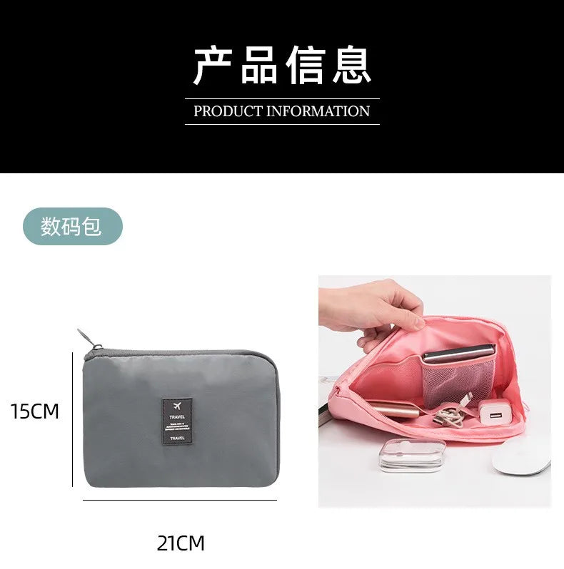 7/8/9/10-Pcs Travel Organizer Set — Portable Packing Cubes for Luggage, Clothes & Shoes, Foldable Storage Bags