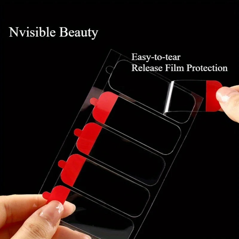 60PCS Clear Removable Double-Sided Tape Tabs Strong Adhesive Pull-Tab Stickers for Photos Walls Crafts & Home Decor
