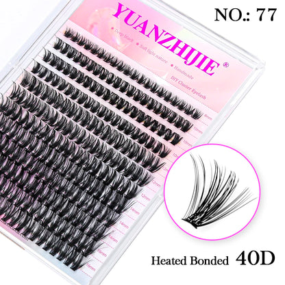 DIY 144 Cluster Lashes – Natural C/D Curl Individual Mink Eyelashes, Free Shipping, Home Makeup Supplies