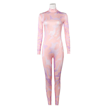 Demon Hunters Rumi Cosplay Costume – Colorful K-Pop Tattoo Jumpsuit, Devil Bodysuit for Anime Role-Play & Halloween Performance