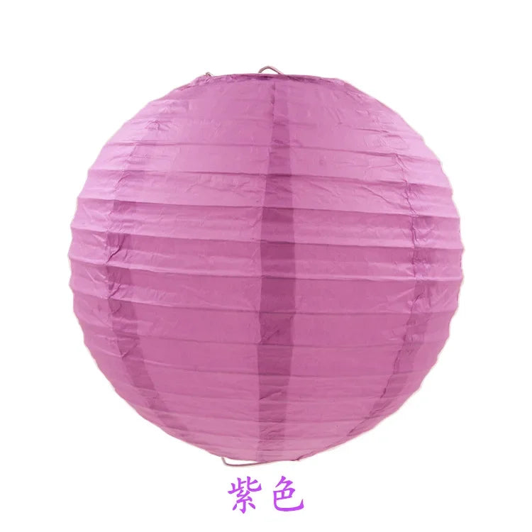 Round Paper Lanterns for Birthday Wedding Party Decor, DIY Hanging Lampion Balls, 4/6/8/10/12/14/16 Inch Craft Supplies