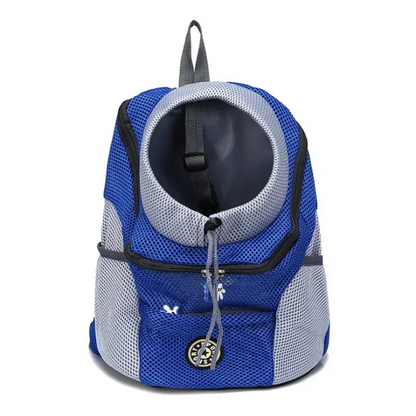 Pet Backpack Carrier - Breathable Adjustable Front Pack with Reflective Safety Strips for Dogs & Cats Outdoor Travel