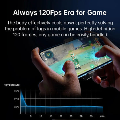 WEKOME Mobile Phone Heat Dissipator: Temperature Display Gaming Cooling Radiator with Universal Back Clip