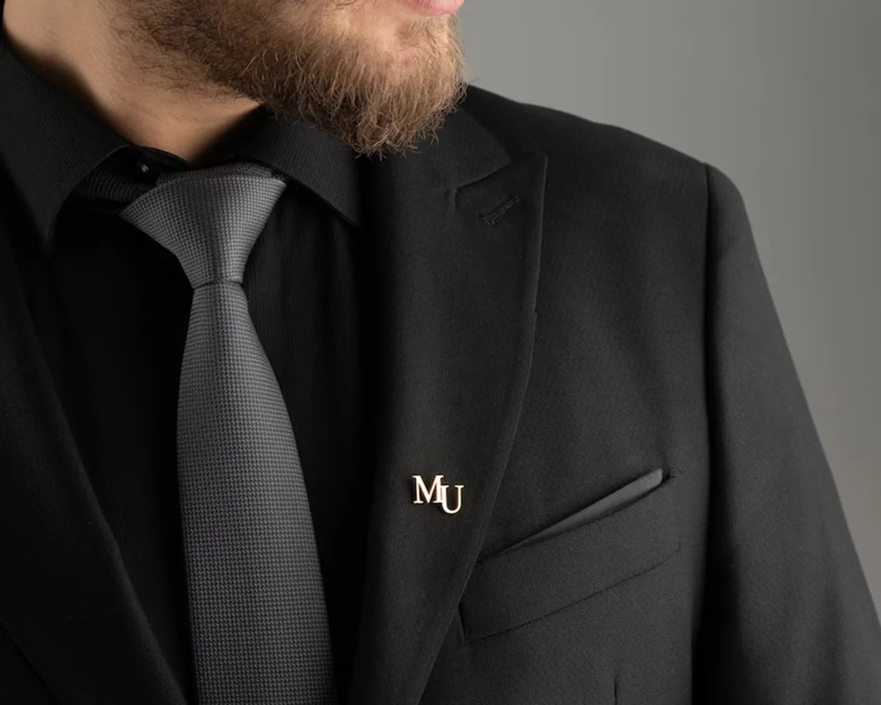 Personalized Men's Initial Lapel Pin - Custom Stainless Steel Letter Brooch for Wedding or Best Man Gift