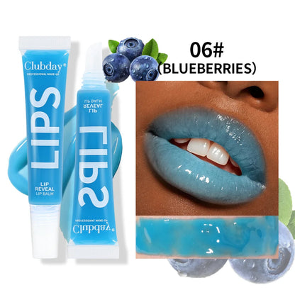 Clubday 9-Color Lip Balm Set – Moisturizing Fruit Lip Oil with Mirror, Long-Lasting Hydrating Lip Gloss
