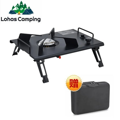 Lohascamping Folding IGT Table – Lightweight Portable Roll Table with Adjustable Legs for BBQ, Desktop Burner & Backpacking