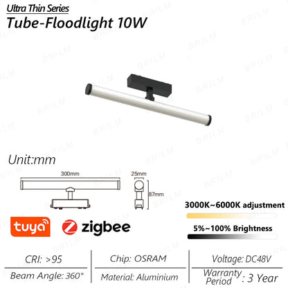 Ultra-Thin 6mm Magnetic Track Light – Dimmable LED Spot Lamp with Smart Tuya Zigbee Gateway