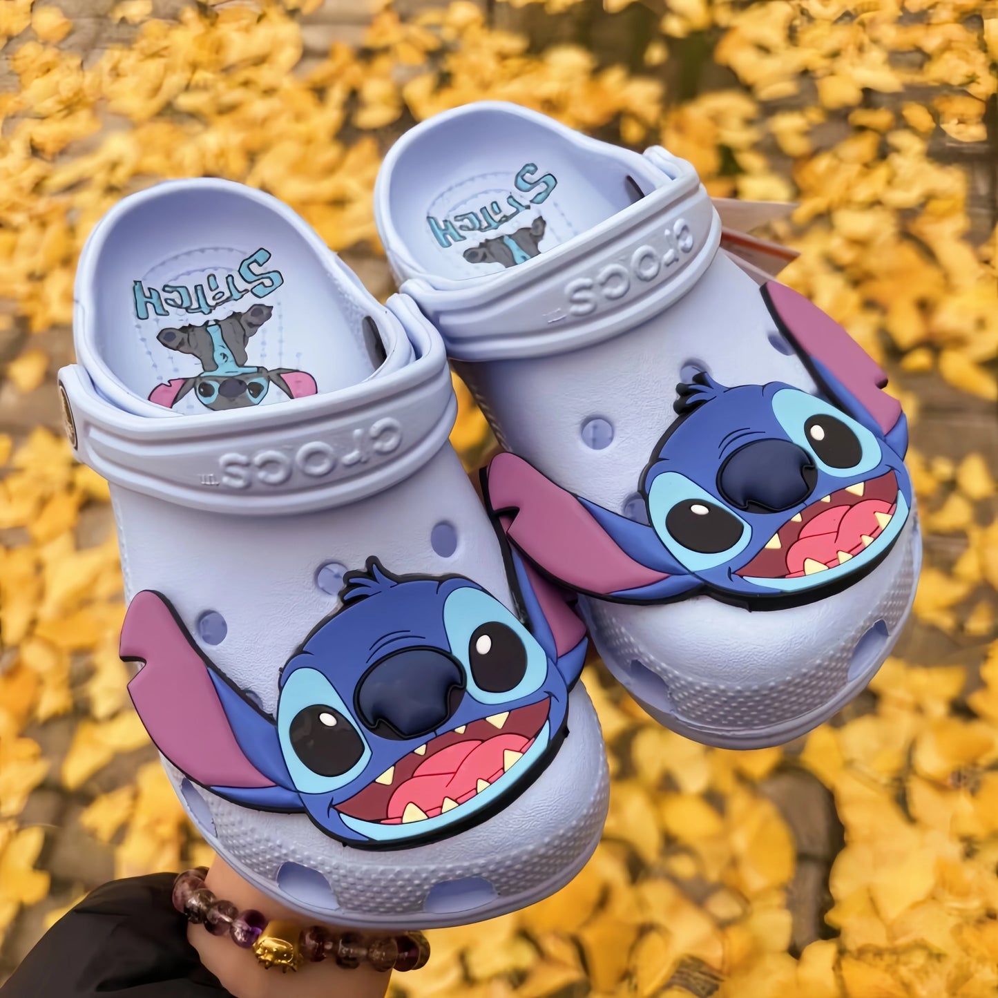 New Disney Lilo & Stitch Cartoon Beach Shoes – Non-Slip Breathable Casual Footwear for Boys, Girls & Adults