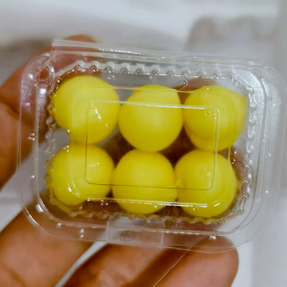 1/6 Miniature Dollhouse Fruit Set – Mini Peach & Grape with Box for Blythe, OB11, BJD Dolls