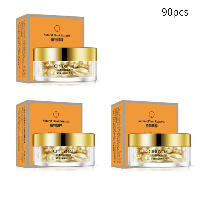 Placenta & Hyaluronic Acid Essence Capsules - Deep Hydration and Nourishing Facial & Neck Skincare for Smooth, Radiant-Looking Skin