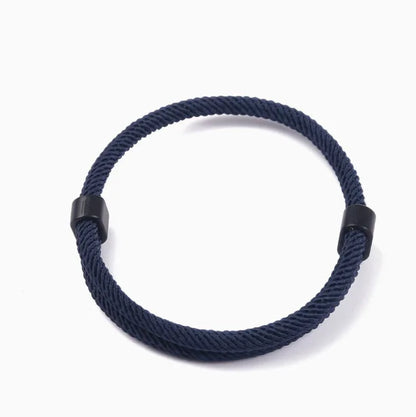 Colorful Double Adjustable Rope Bracelet – Handwoven Versatile Couple Gift