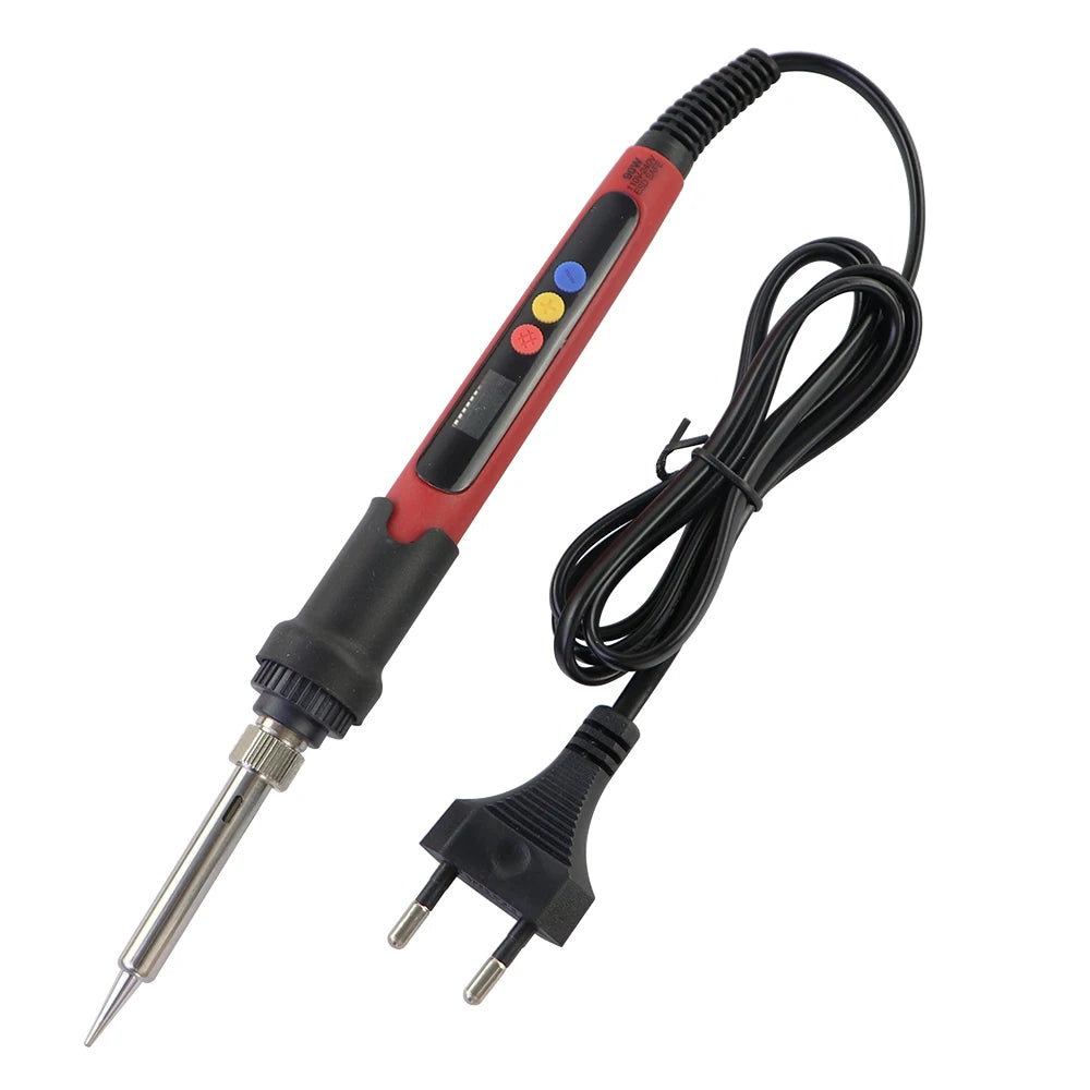 60W/80W Digital Soldering Iron - LCD Adjustable Temperature Welding Repair Tool with Solder Tips