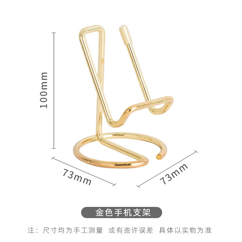 Gold Metal Cute Card Holder - Paper Organizer Binder Clip for Office Business, Fashion Desktop Decorative Display for Men & Women