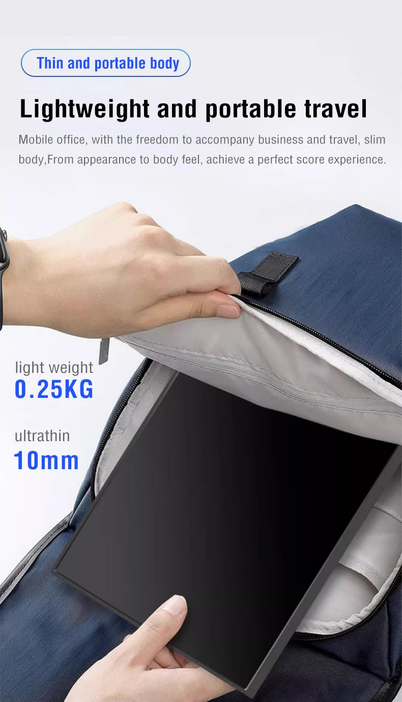 Anmite 10.5" Portable Monitor — 1280P HDR, 16:10 Low Blue Light Display for Xbox, PS4/PS5, Switch, PC & Laptop Extension