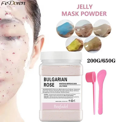650g Rose Jelly Mask Powder – Peel-Off Hydroplastic Crystal Collagen Facial Mask for Face Care
