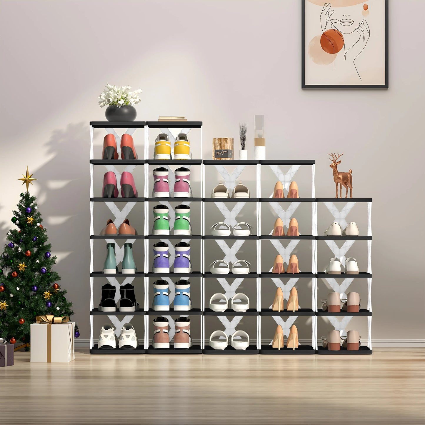 Multi-Layer Detachable Shoe Rack Storage Organizer — Space-Saving Household Shoe Shelf Cabinet
