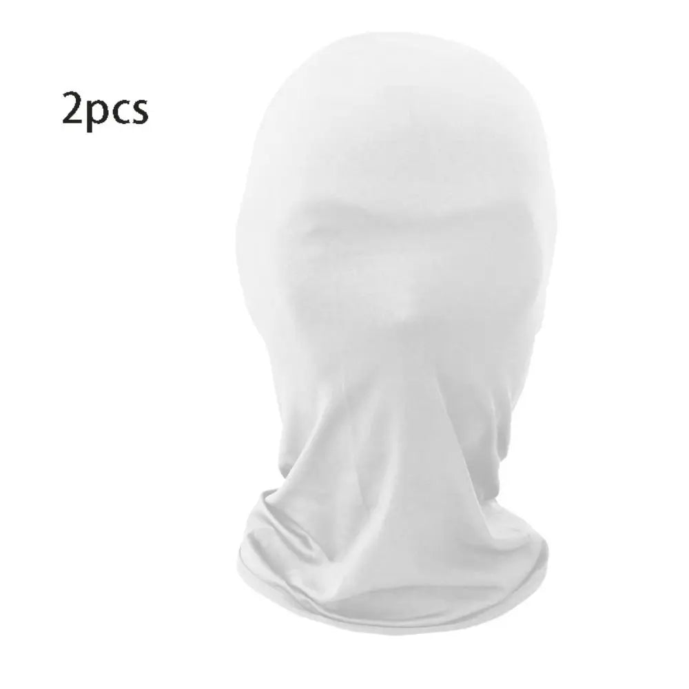 Black Cosplay Full Mask - Breathable Thin Hood Head Cover for Party & Festival Costume Accessories