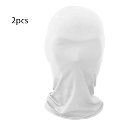 Black Cosplay Full Mask - Breathable Thin Hood Head Cover for Party & Festival Costume Accessories