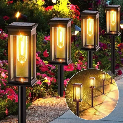 Waterproof LED Solar Garden Lights – Automatic Outdoor Pathway & Driveway Lighting with Dusk-to-Dawn Sensor