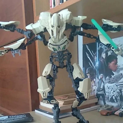 183pcs KSZ714 Star Anime Robot Action Figure – Grievous with Lightsaber Building Blocks Toy