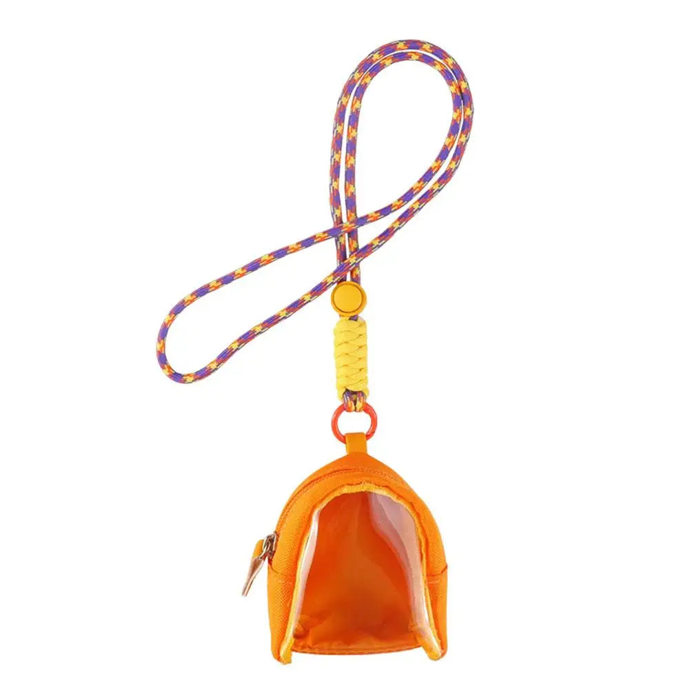 Tamagotchi Paradise Transparent Storage Bag - Portable Mini Display Case, Keychain Charm Organizer and Backpack Accessory