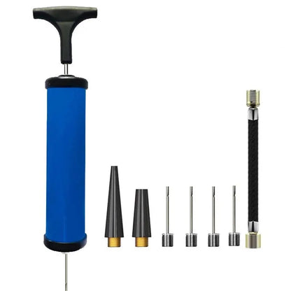 Portable Multifunctional Ball Pump with Needle & Nozzle - Inflator for Football, Basketball, Volleyball & Swimming Balls