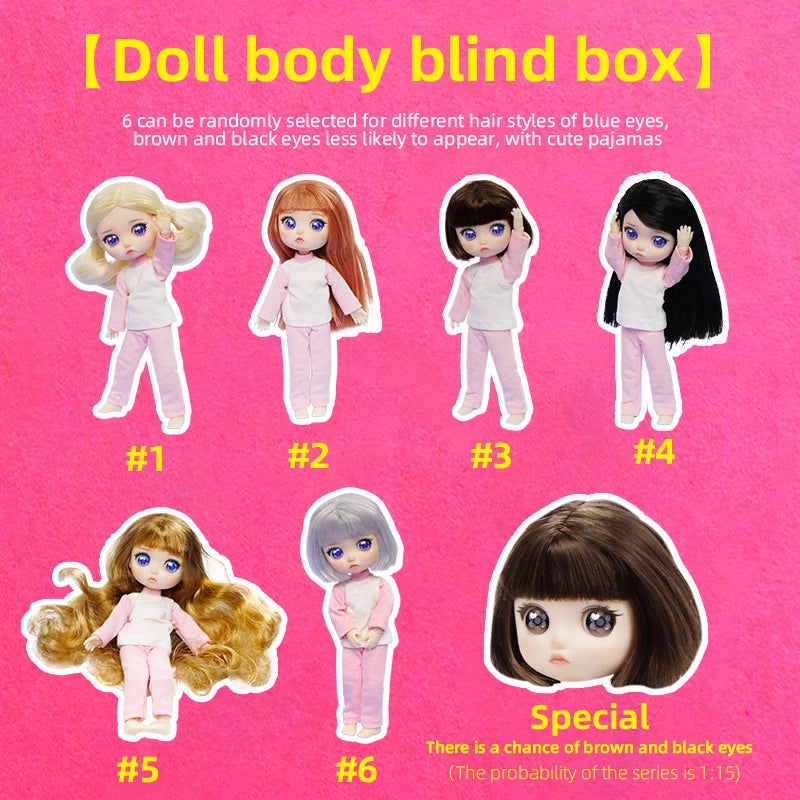 Lady Doolli 1/12 BJD Dolls Blind Box – 15cm Ob11 Mystery Anime Figure Toy, Kawaii Designer Gift