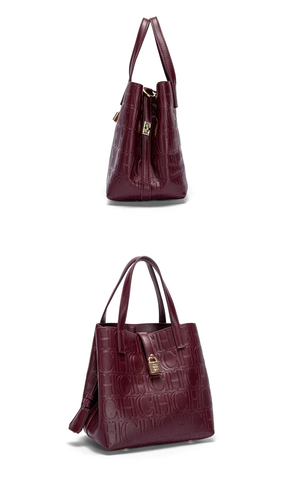 CHCH Women's Tote Bag - New Steel Embossed Handheld Bun Shopping Bag for Mothers