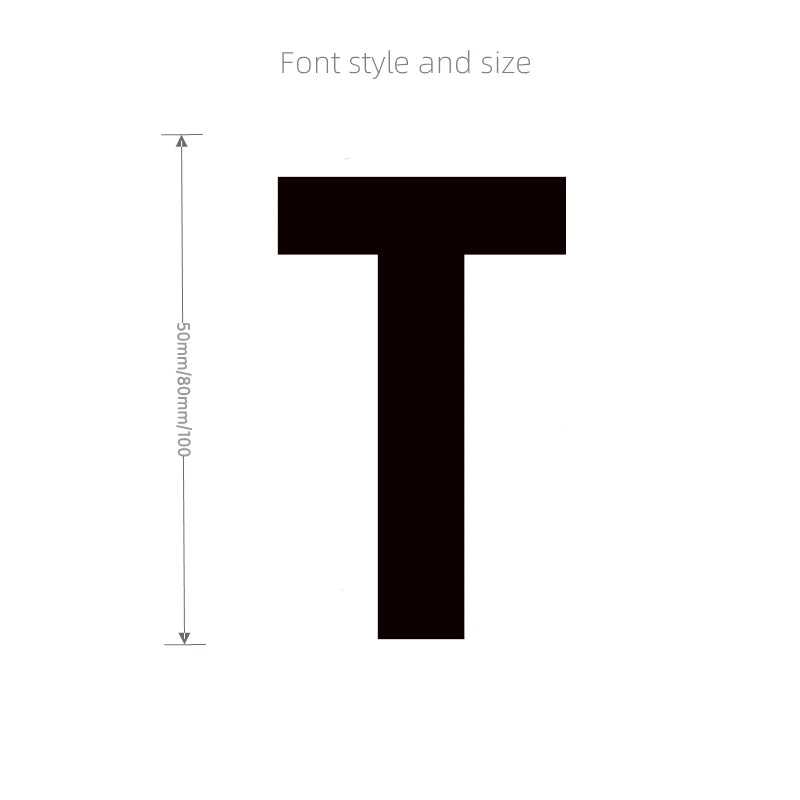 3D Mirror Acrylic Alphabet Wall Stickers – Black English Letters & Numbers for Personalized Door & Room Decor