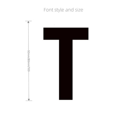 3D Mirror Acrylic Alphabet Wall Stickers – Black English Letters & Numbers for Personalized Door & Room Decor