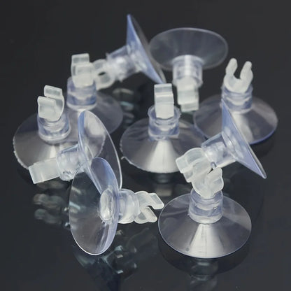 10pcs Rubber Aquarium Suction Cups – Holders for Air Line Tubes, Hoses, and Pumps