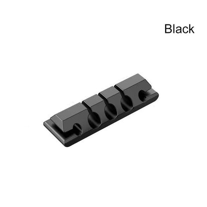 Silicone Cable Holder Organizer - Flexible Cord Management Clips for USB Wires, Earphones, Mouse & Keyboard Cables