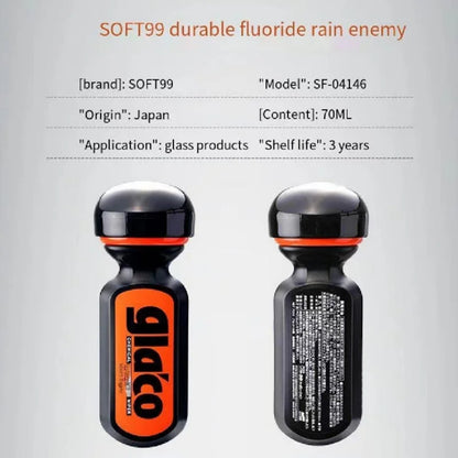 Soft99 Car Windshield Rain Repellent — 70ml JDM Glass Hydrophobic Coating for Anti-Rain Treatment