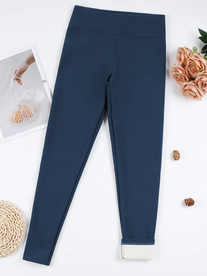 Women’s Velvet Leggings – High-Waist Thick Thermal Stretch Pants, Warm Winter Cold-Resistant Tights